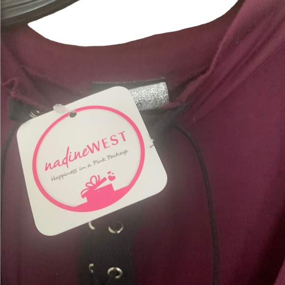 Shirt Top Tunic Lizette Eyelet Size XL 19.5” Pit to Pit 27”L by Hippie Chic - Picture 5 of 9